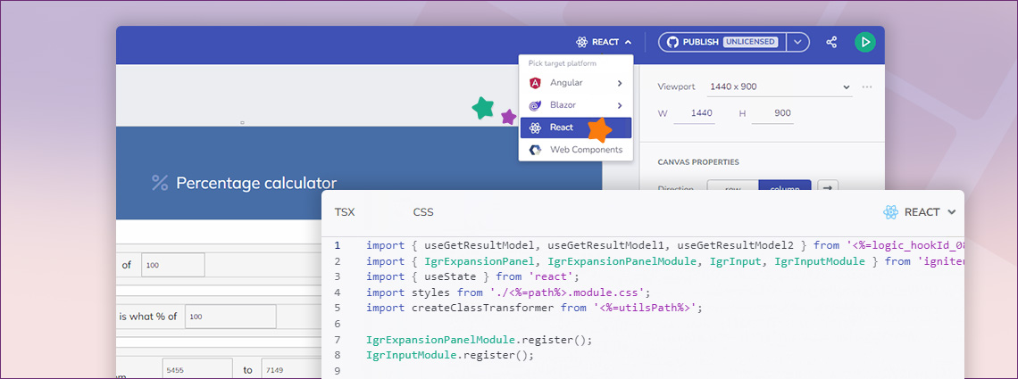 react code generation